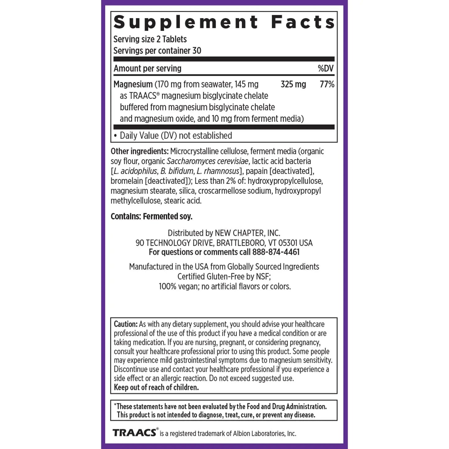 New Chapter Magnesium Complex Supplement, 325mg with Magnesium Glycinate + Sea-Sourced + Fermented Forms for Heart, Bone, Nerve, Muscle & Cellular Energy, 100% Vegan, 60 Tablets New Chapter buy supplements Au