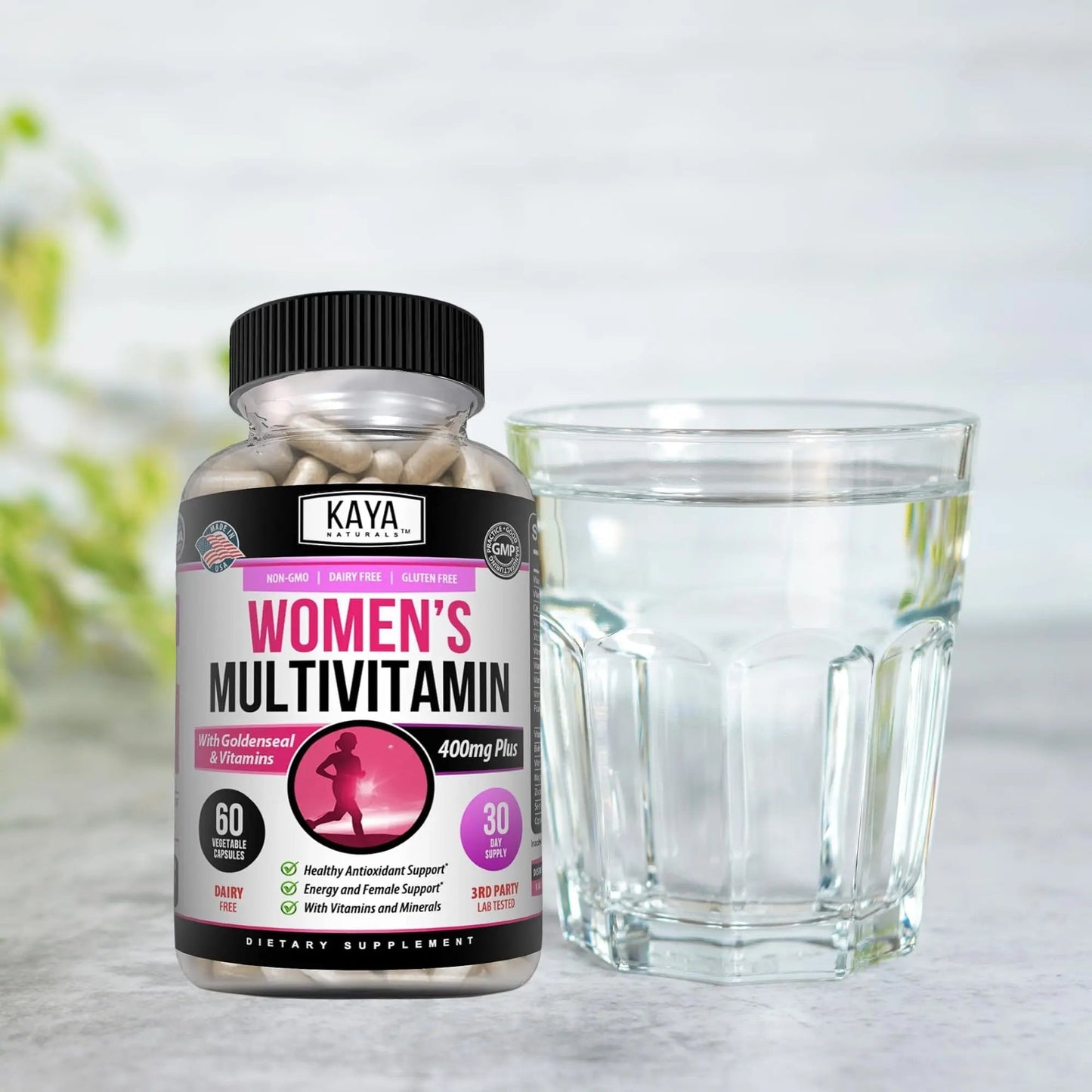 Kaya Naturals Women's Multivitamin, Overall Healthy Antioxidant, and Immune Support, Vitamins A, D, C, E, Biotin Kaya Naturals