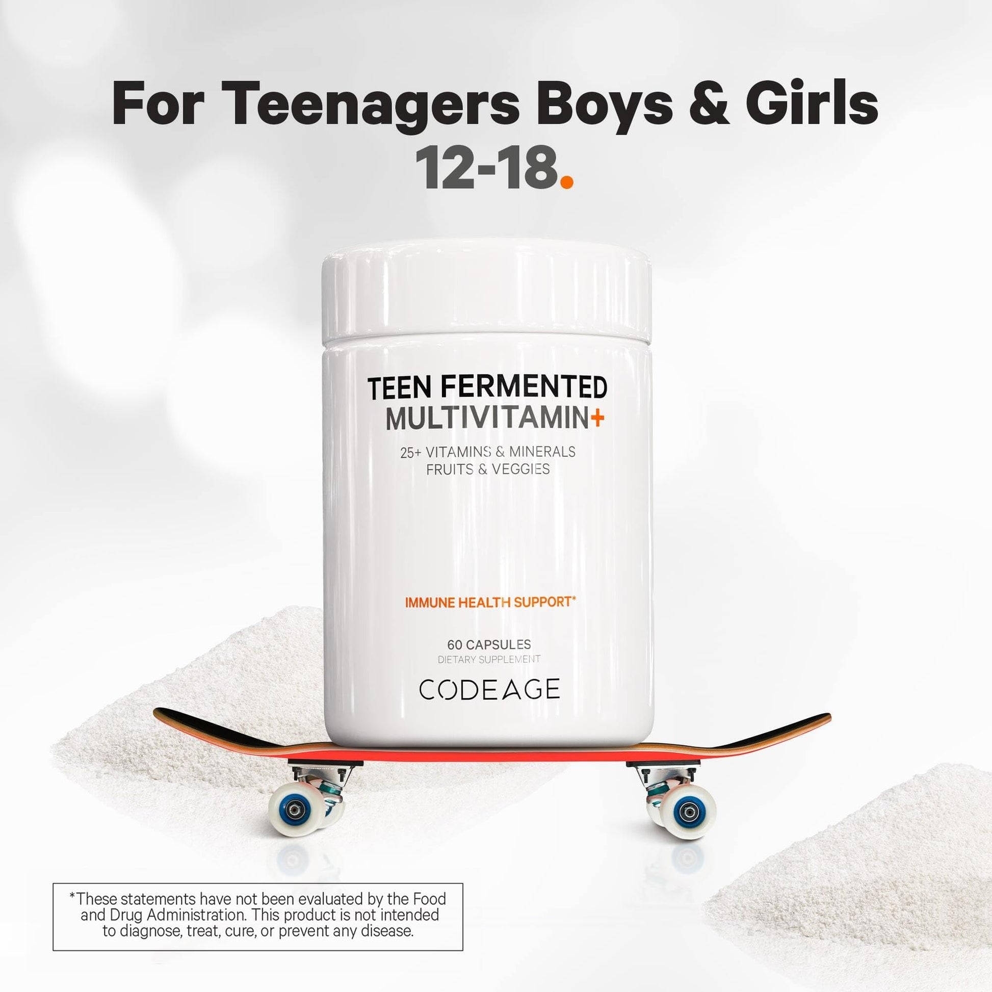 Codeage Teen’s Daily Multivitamin Supplement, 25+ Vitamins & Minerals for Teenage Boys & Girls Codeage