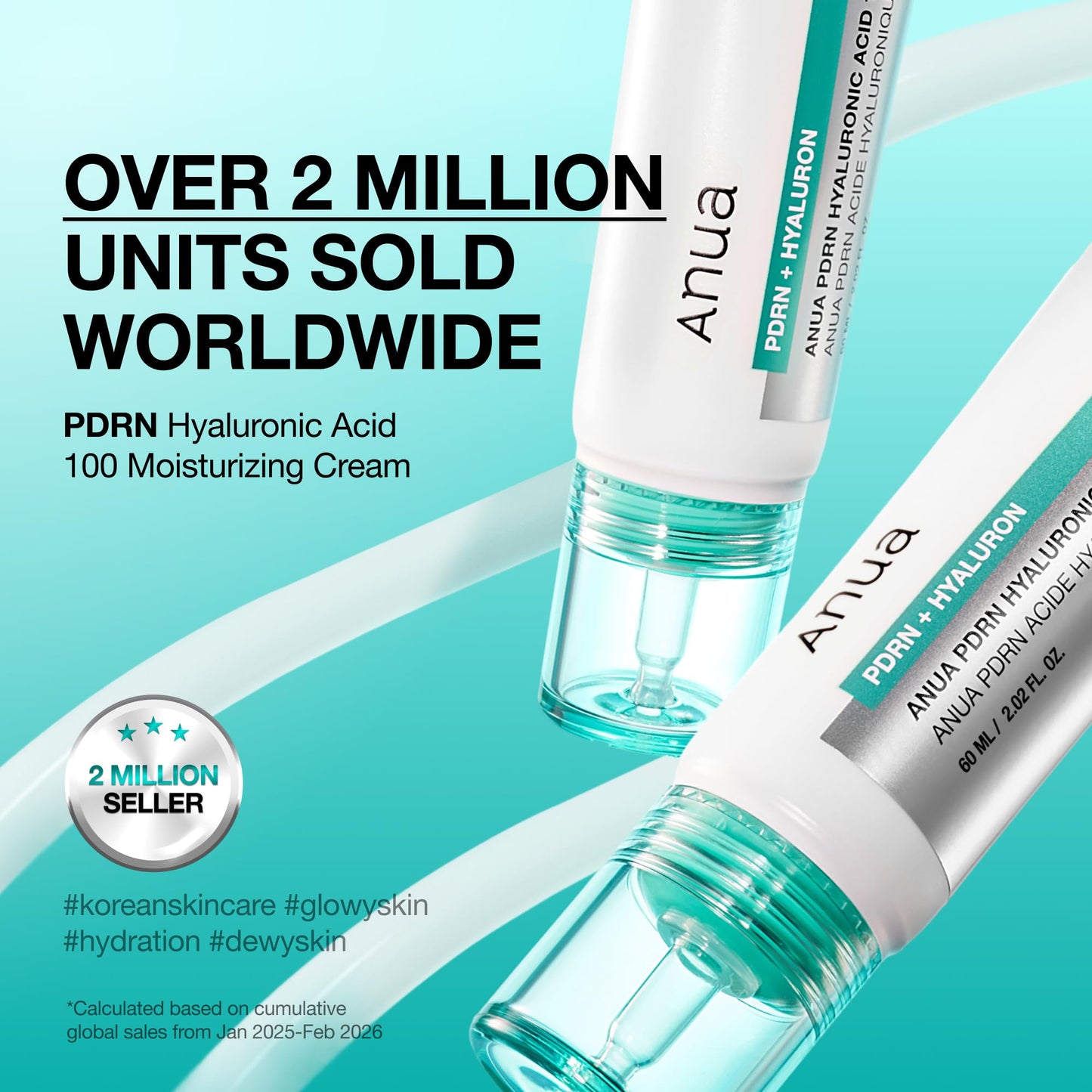 Anua PDRN Hyaluronic Acid 100 Moisturizing Cream, Lightweight, Non-Greasy Hydrating Face Moisturizer with Salmon DNA