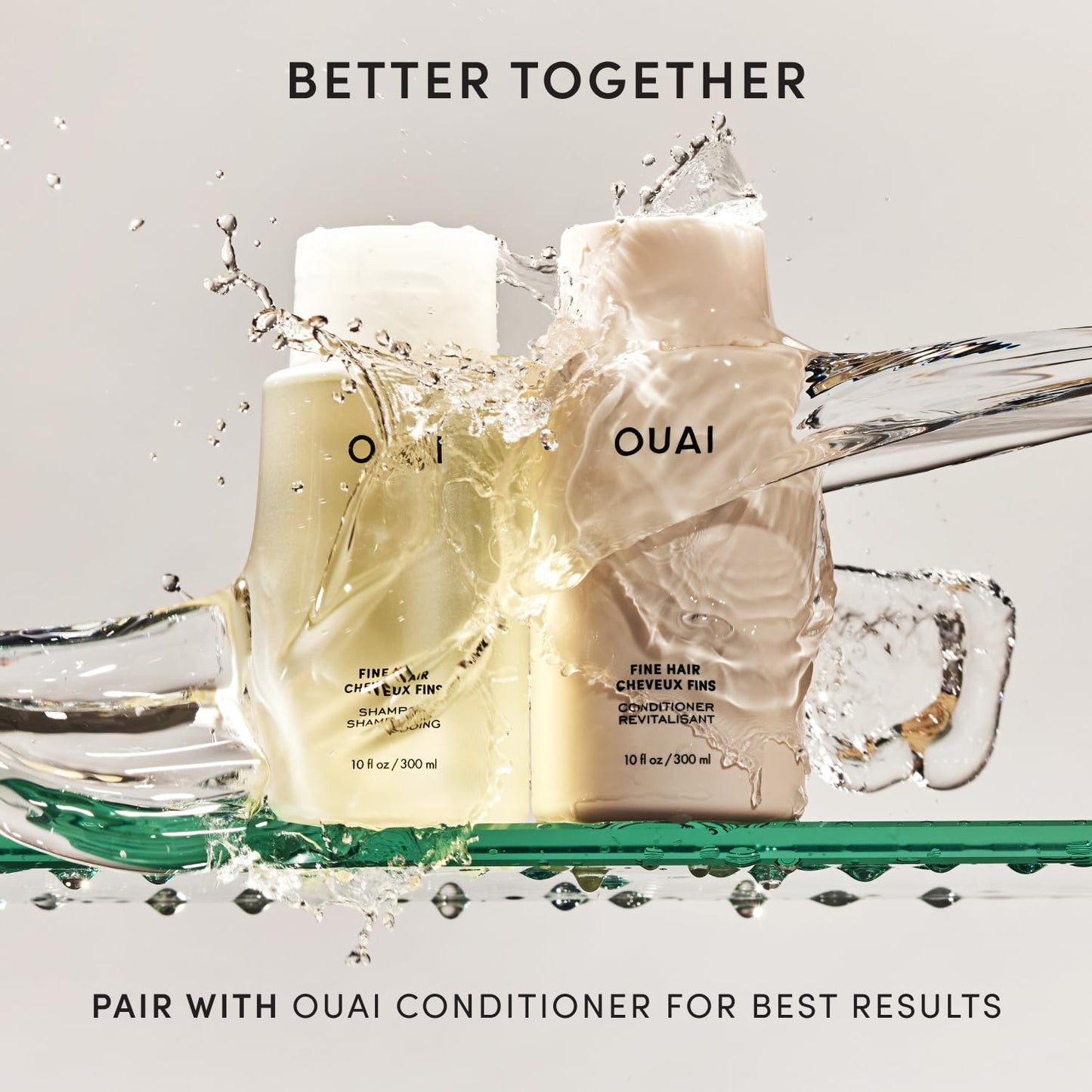 OUAI Fine Hair Shampoo - Volumizing Shampoo for Fine, Flat Strands - Made with Biotin, Keratin & Chia Seed Oil - Strengthens, Nourishes & Thickens - Color-Safe & Sulfate Free Hair Care (10 Fl oz) OUAIBuy Supplements Australia
