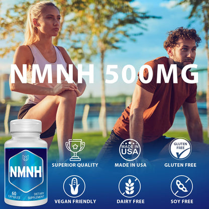 NMNH (Dihydronicotinamide Mononucleotide), NAD Supplement to Boost NAD+ Levels as We Age (May Be More Effective Than Nicotinamide Riboside), NMNH Supplement for Anti-Aging, 60 Capsules (60 Servings) UcessuyyBuy Supplements Australia