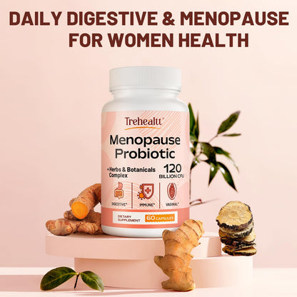 Menopause supplements for women, 120 Billion CFU Probiotic, 13-in-1 Herbs & Botanicals Complex Trehealtt