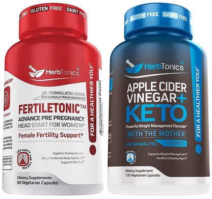 Fertility Supplements for Women to Help Pregnancy & Better Conception + Prenatal Vitamins Herbtonics