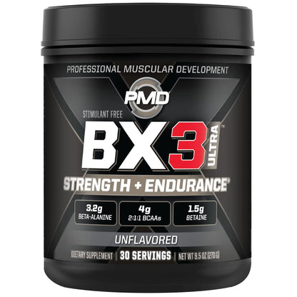 PMD Sports BX3 Ultra Muscle-Building Powder – Beta-Alanine, BCAAs, Betaine Anhydrous PMD