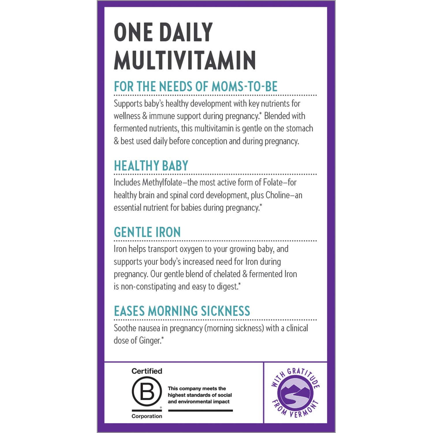 New Chapter Prenatal Vitamins, One Daily Prenatal Multivitamin with Methylfolate New Chapter