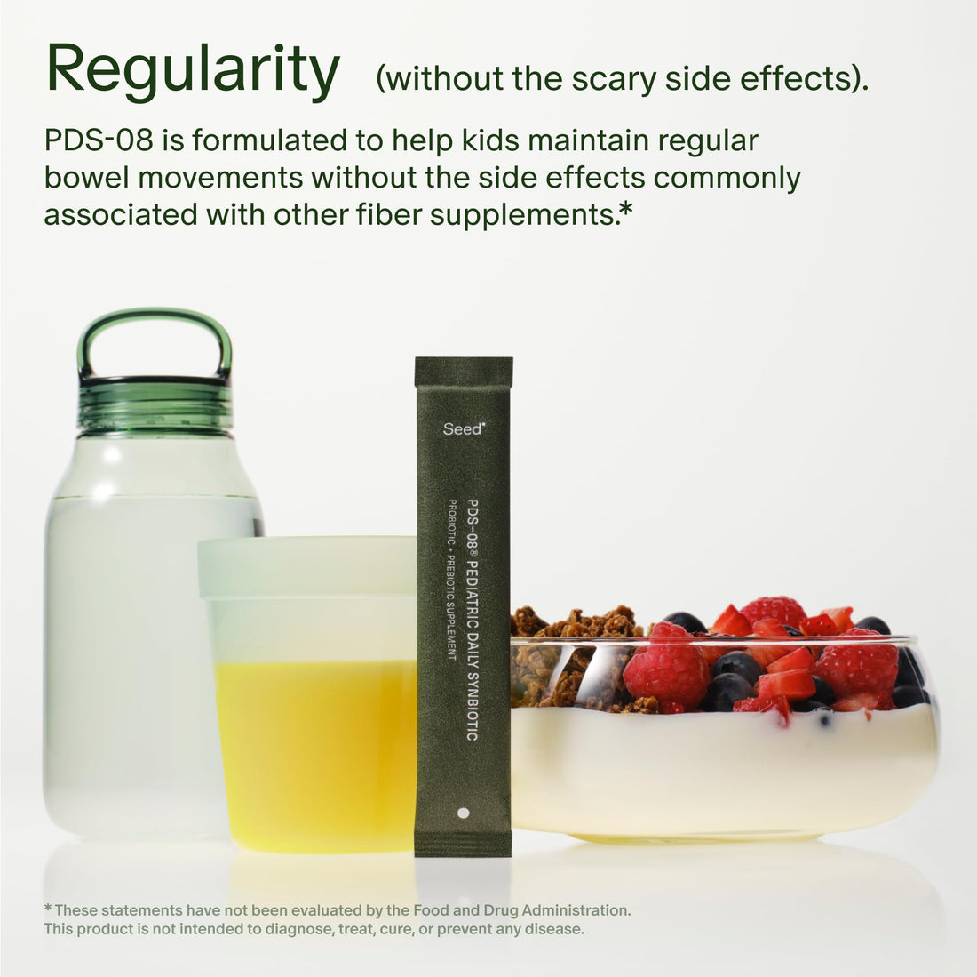 Seed PDS-08 Pediatric Daily Synbiotic - Fiber-Based Prebiotic & Probiotic for Kids - Digestive Health, Regularity, Constipation Relief - Ages 3-17 - Vegan and Shelf-Stable - 30 Sachets (30-Day Supply) Visit the Seed StoreBuy Supplements Australia