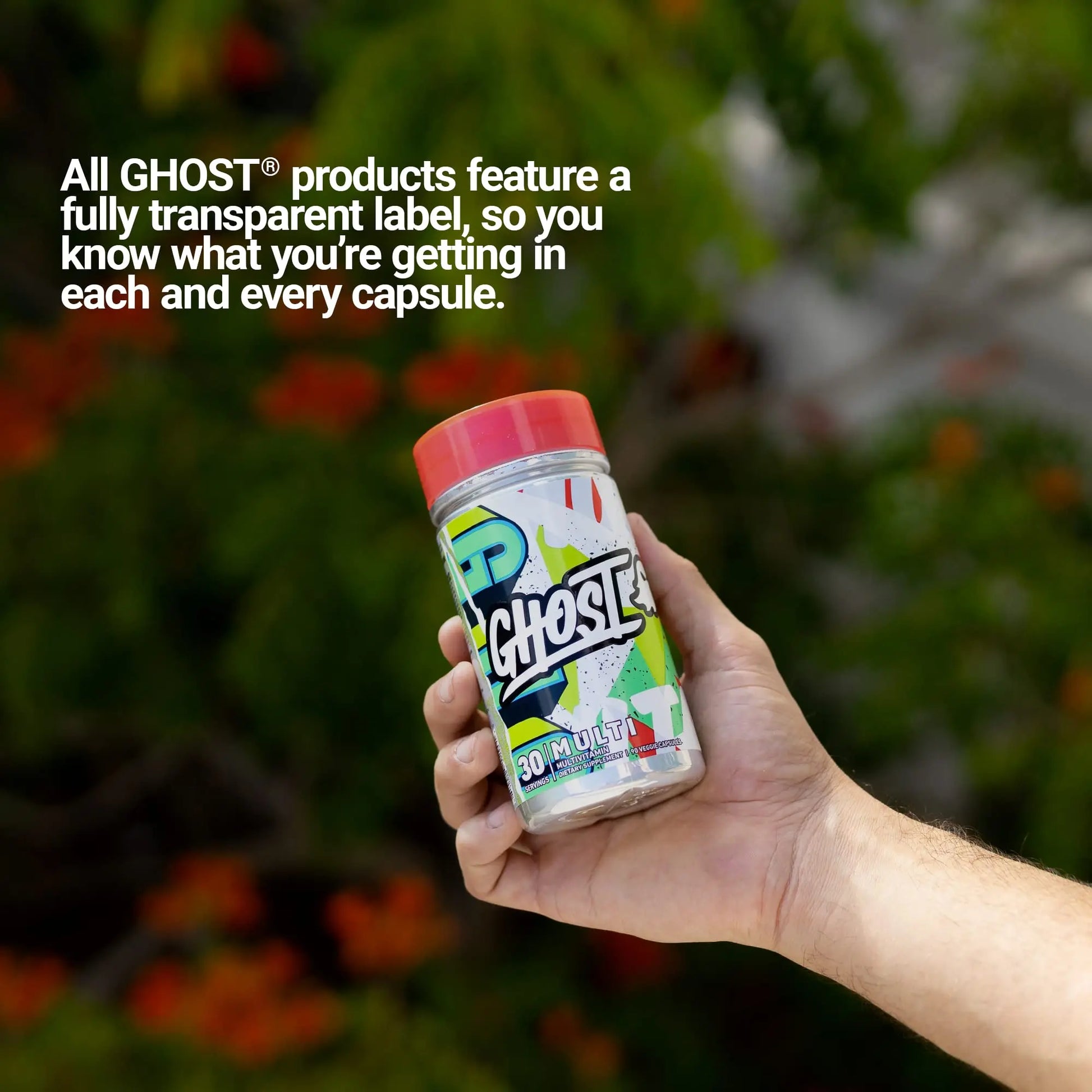 GHOST Multi Multivitamin for Men & Women, 90 Capsules - Loaded with 21 Vitamins GHOST