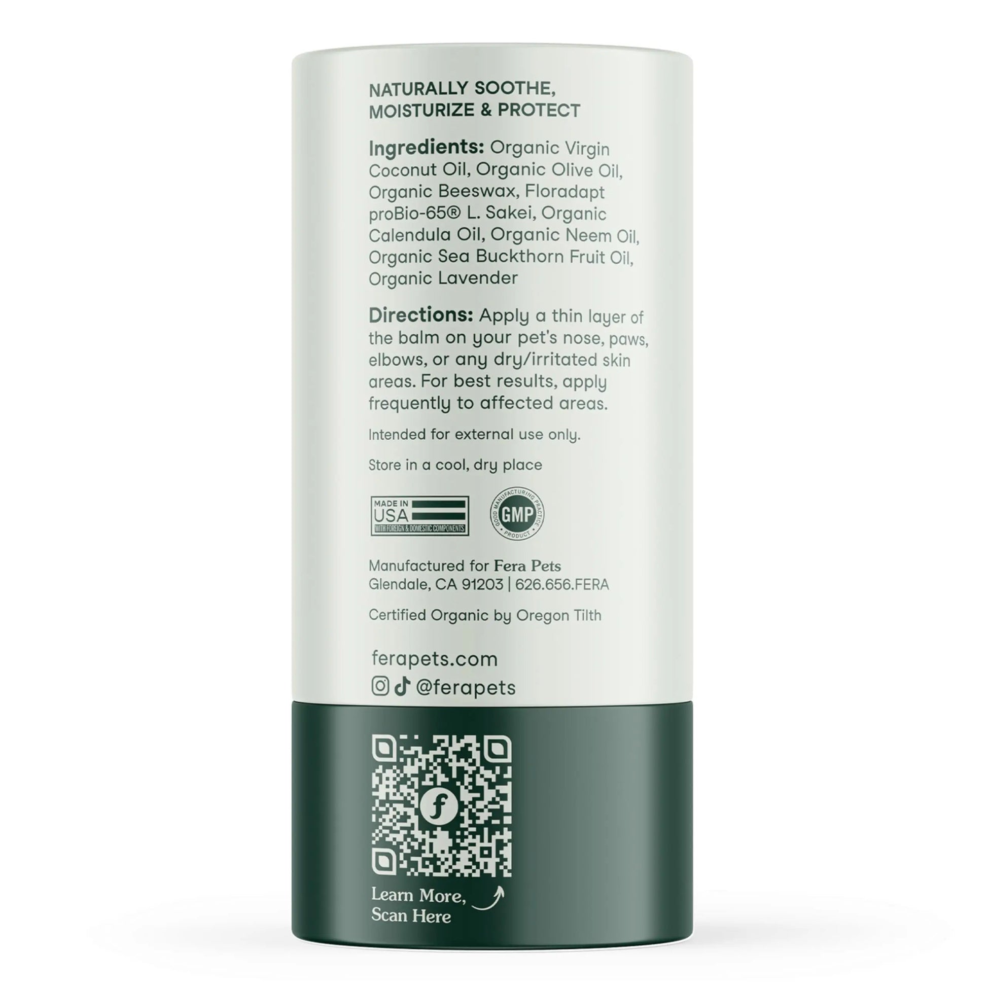 Fera Pets PawBiome® - Cat & Dog Balm for Paws and Nose with Postbiotics - Encourages Skin Recovery - Balances Skin Microbiome - Supports The Skin's Natural Barrier - 2 oz Stick Fera PetsBuy Supplements Australia