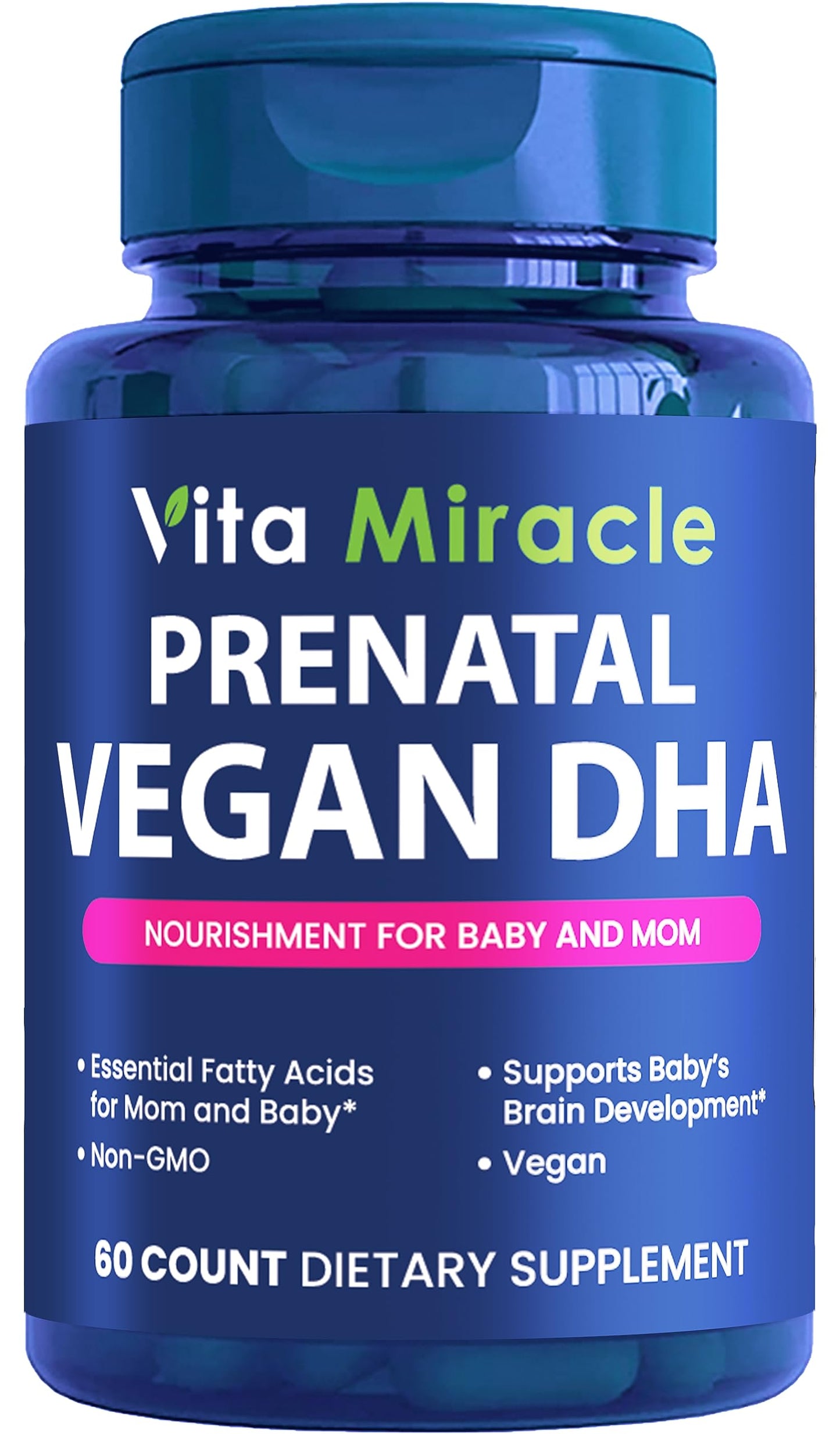 Introductory Offer Prenatal DHA Supplements - Vegan 800mg DHA DPA Plant Based Omega 3 Vita Miracle