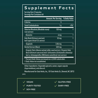 Gaia Herbs Adrenal Health Daily Support, Help Maintain Healthy Energy & Stress Levels*,120 Liquid Phyto-Caps Adrenal Health Nightly Restore, 120 Liquid Phyto-Caps - Bundle Gaia Herbs buy supplements Au