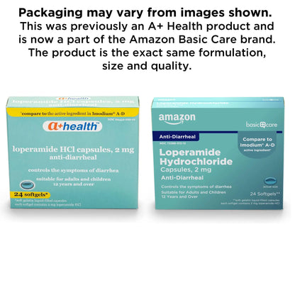 Amazon Basic Care Loperamide Hcl 2 Mg Softgels, Anti-Diarrheal, Easy to Swallow, Controls Symptoms of Traveler's Diarrhea, 24 Count Amazon Basic Care buy supplements Au