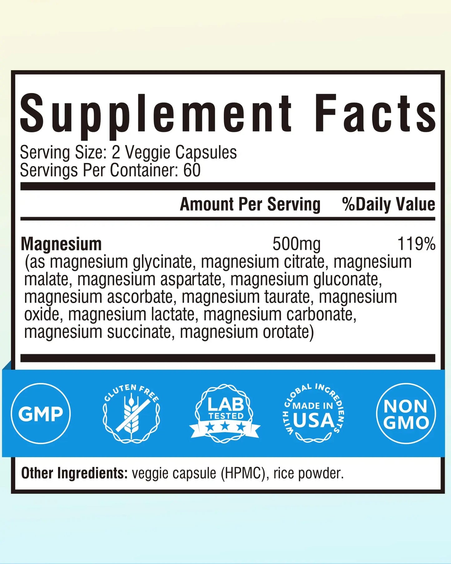 Terranics 12-in-1 Magnesium Complex 500mg, High Absorption Chelated Magnesium Glycinate, Citrate, Malate, Taurate, Orotate & More, for Sleep, Calm, Energy, Heart, Vegan, Non-GMO,120 Capsules Terranics buy supplements Au