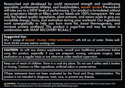 MASF Rush Pre-Workout (Orange-Mango) MASF