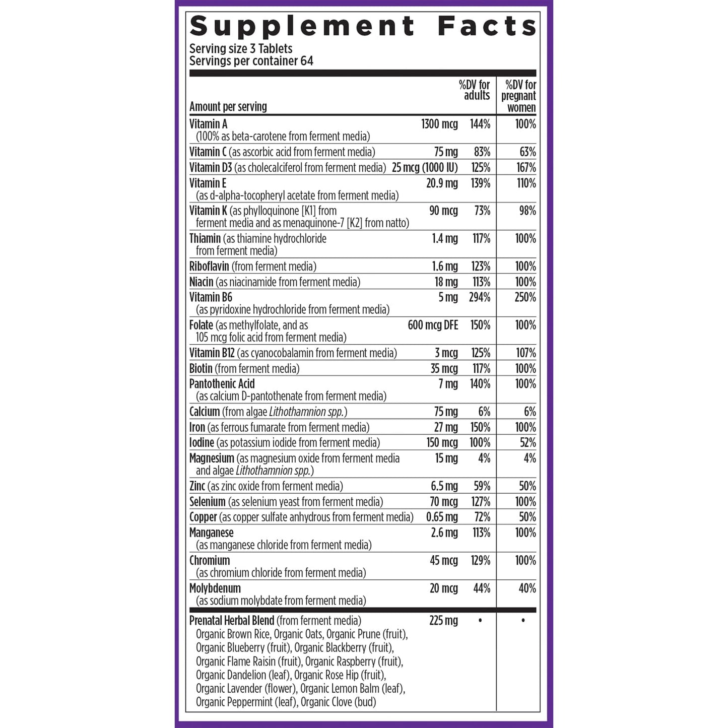 New Chapter Advanced Perfect Prenatal Vitamins, 192ct, Made with Organic, Non-GMO New Chapter