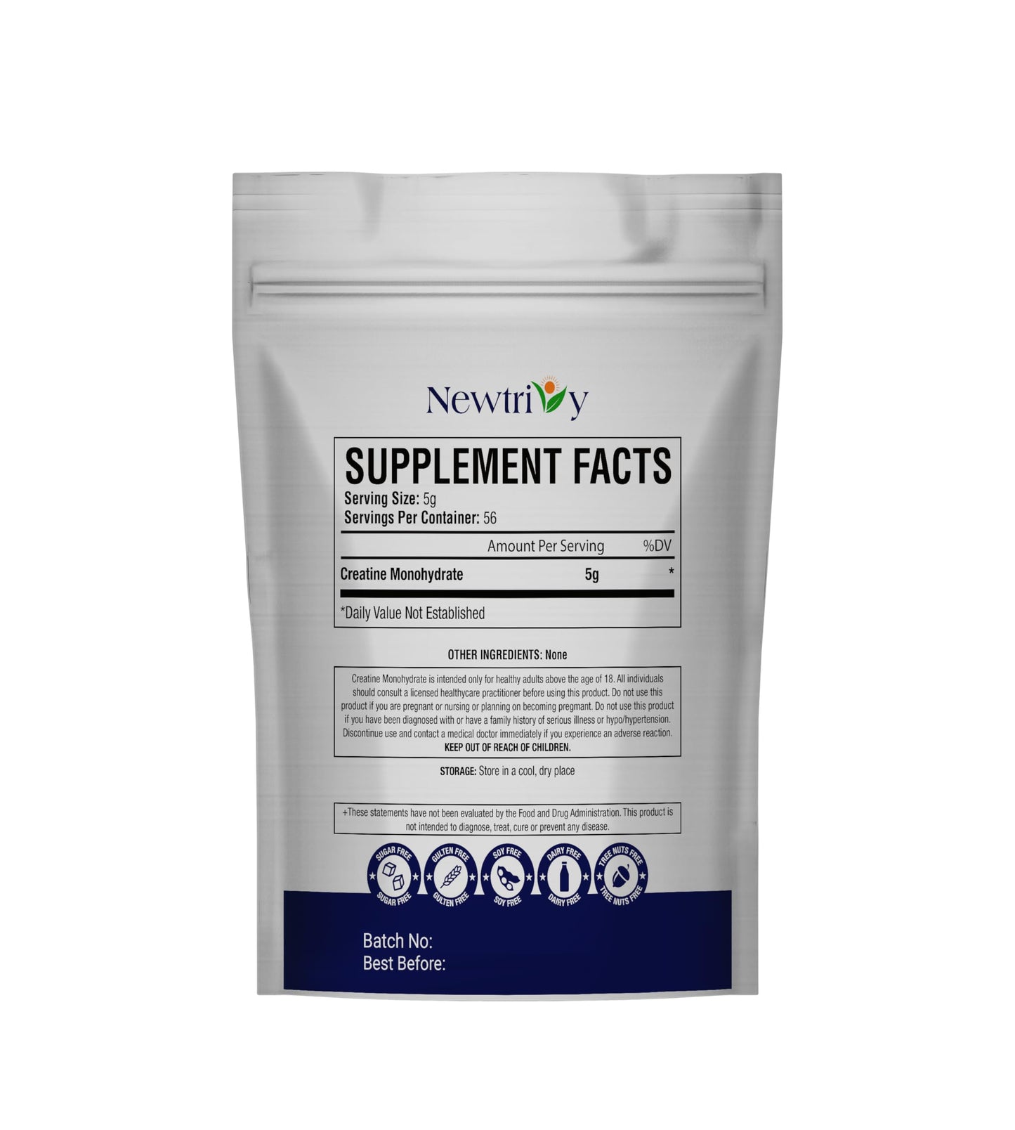 Creatine Monohydrate,Micronized, Pure,Unflavored,280g (9.8oz) NewtrivyBuy Supplements Australia