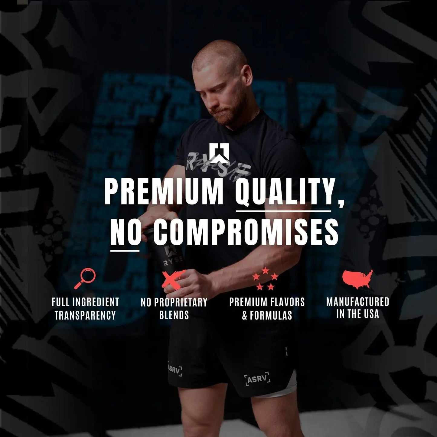 RYSE Up Supplements Project Blackout Pump Powder | Pump, Power, Endure | Betaine RYSE Up Supplements