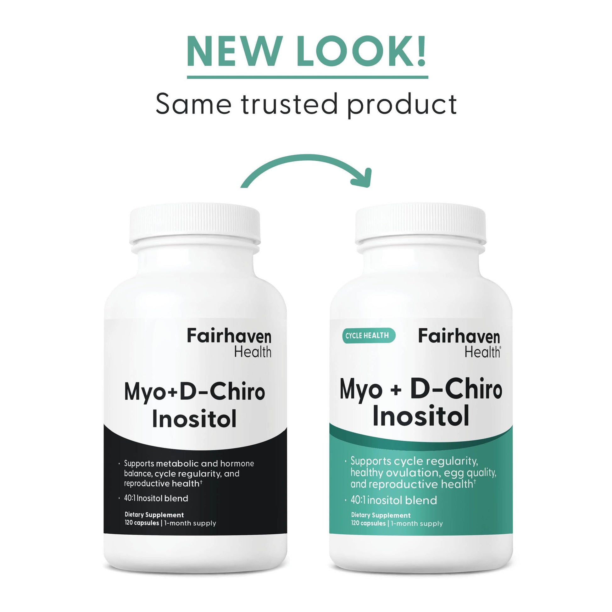 Fairhaven Health Myo-Inositol and D-Chiro Inositol Supplement for Women | 40:1 Ratio | Female Fertility Supplement for Women and Hormone Balance* | Vegan | 120 Myo & D-Chiro Inositol Capsules Fairhaven HealthBuy Supplements Australia