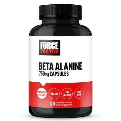 FORCE FACTOR Beta Alanine Capsules, Beta-Alanine Endurance Supplement to Boost Force Factor