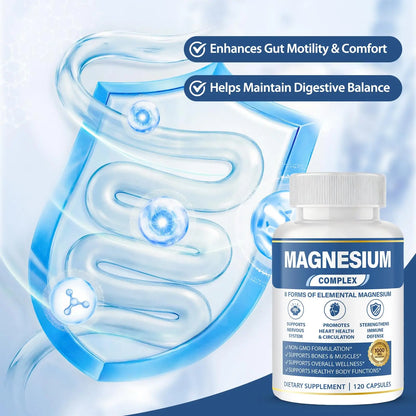 1000mg Magnesium Complex 8 in 1 for Women & Men – Magnesium Glycinate, Citrate, Malate, Taurate, Oxide, Carbonate, Aspartate, Orotate – Vegan Non-GMO, for Sleep, Fatigue & Heart Health, 120 Capsules BOSNETHUINH buy supplements Au
