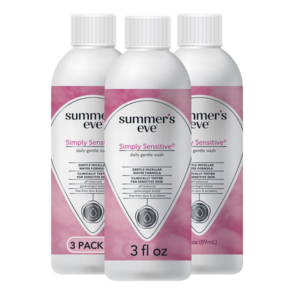 Summer's Eve Simply Sensitive Daily Gentle All Over Feminine Body Wash, Removes Odor,