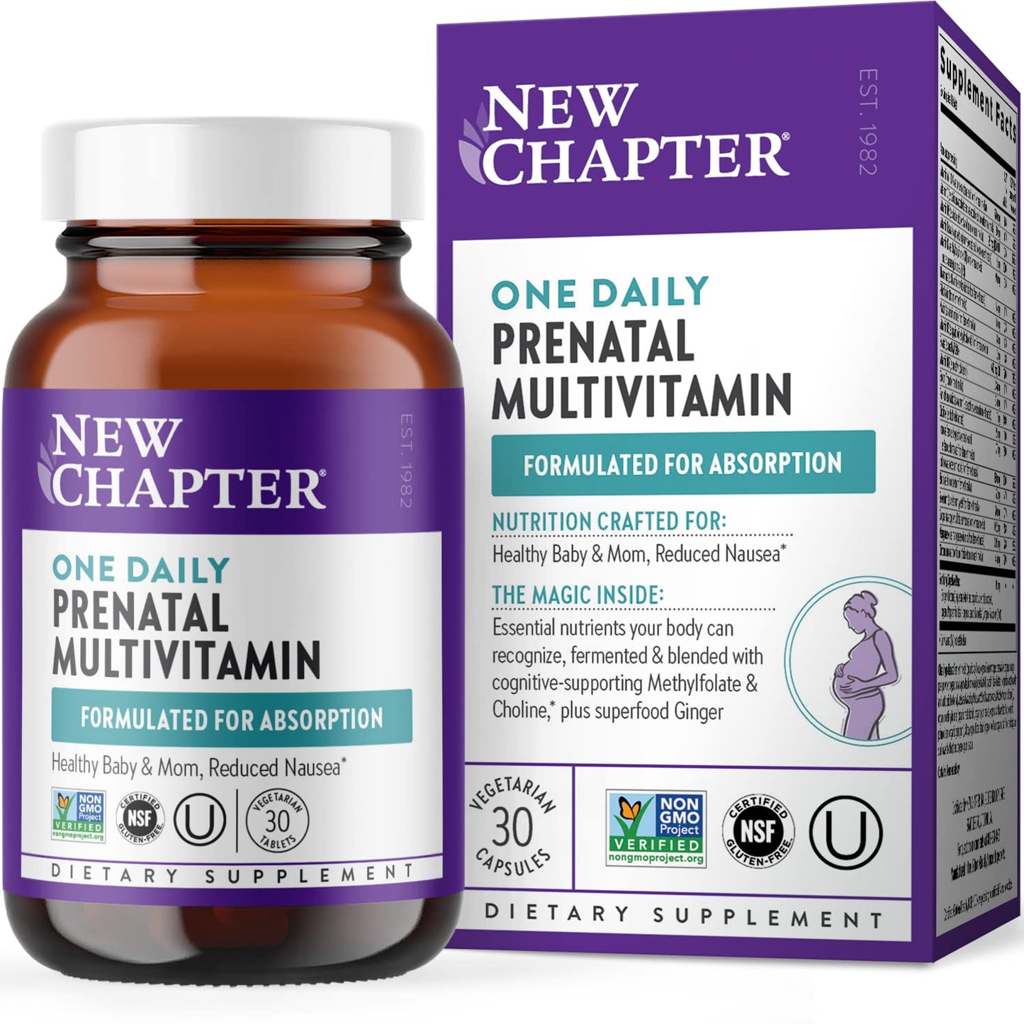 New Chapter Prenatal Vitamins, One Daily Prenatal Multivitamin with Methylfolate New Chapter