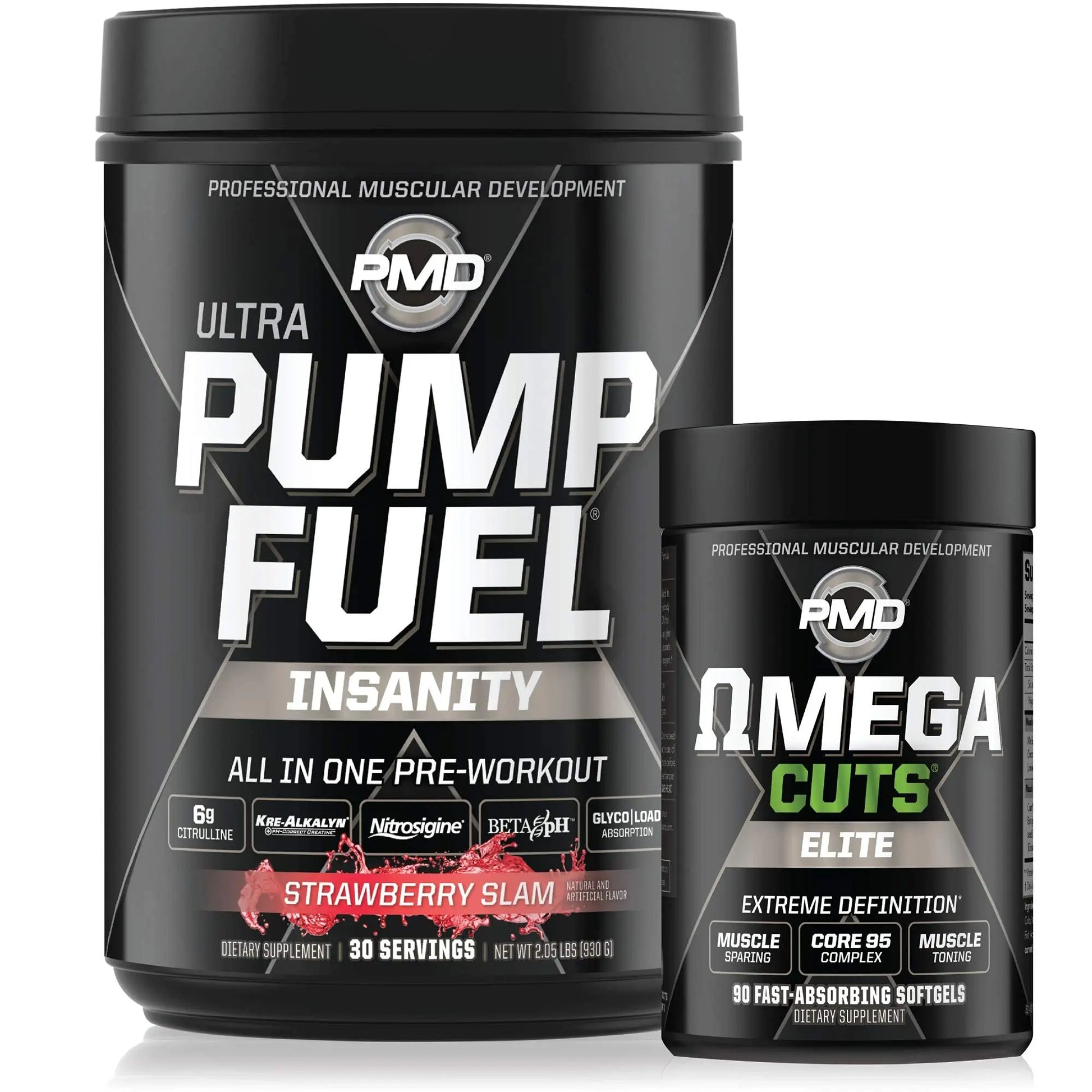 PMD Sports Ultra Pump Fuel Insanity - Pre Workout - Strawberry Slam (30 Servings) Sports PMD