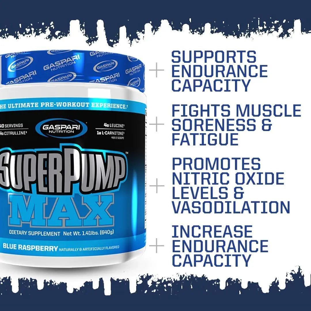 Gaspari Nutrition SuperPump Max Blue Raspberry Ice - 1.41 lbs Gaspari Nutrition