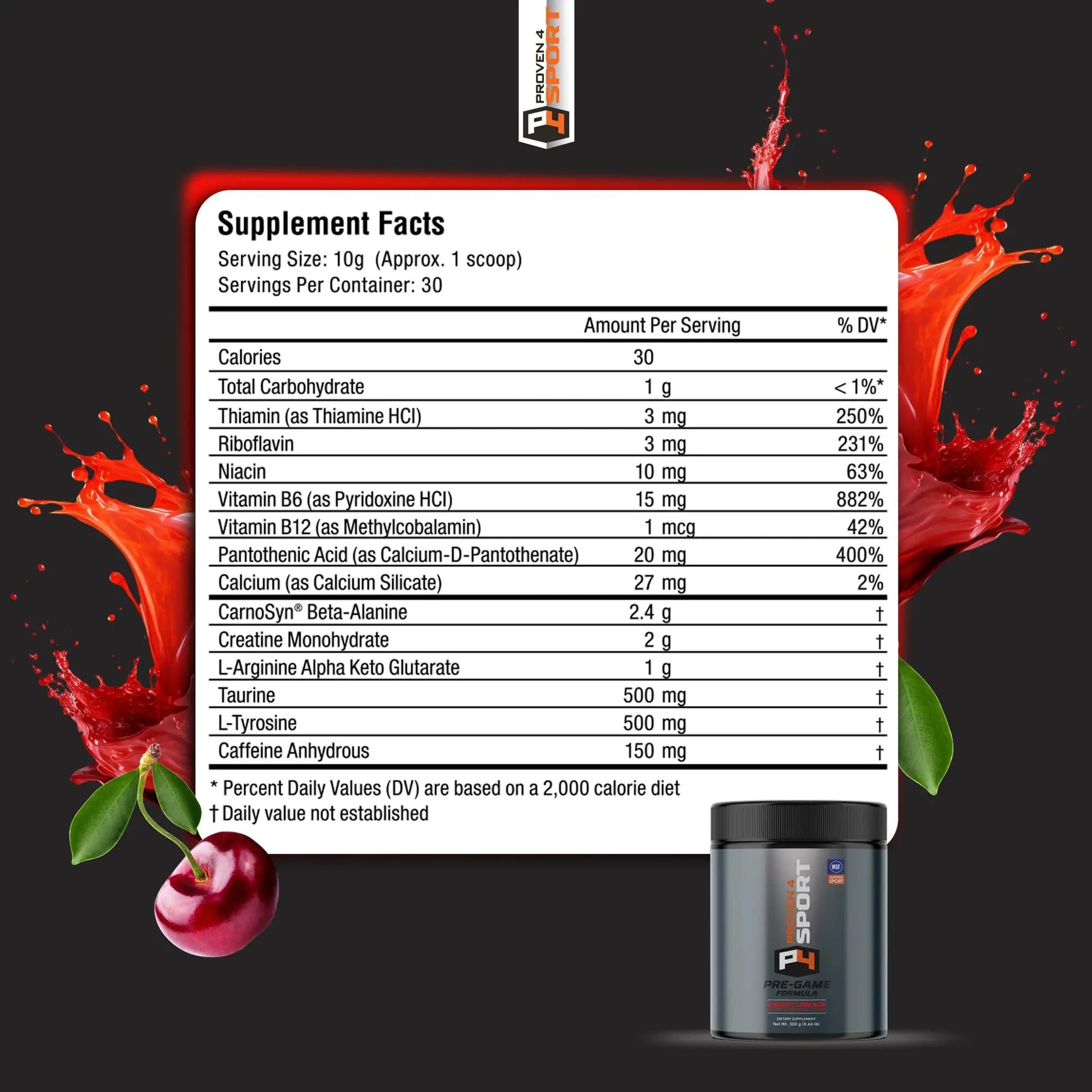 Proven4 Pre Workout Powder for Men and Women with Creatine - Beta Alanine - Caffeine Proven4 Sport