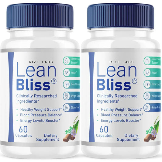 (2 Pack) Lean Bliss Weight Loss Pills, Lean Bliss Fat Burning Formula, LeanBliss Advanced rize labs