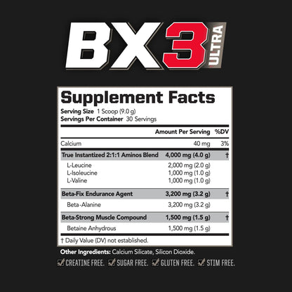 PMD Sports BX3 Ultra Muscle-Building Powder – Beta-Alanine, BCAAs, Betaine Anhydrous PMD