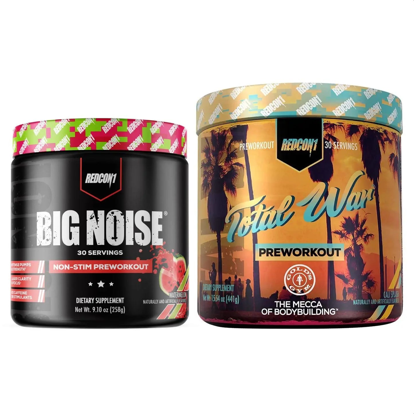REDCON1 Total War Preworkout (Cali Splash) & Big Noise Non-Stim Preworkout Powder REDCON1