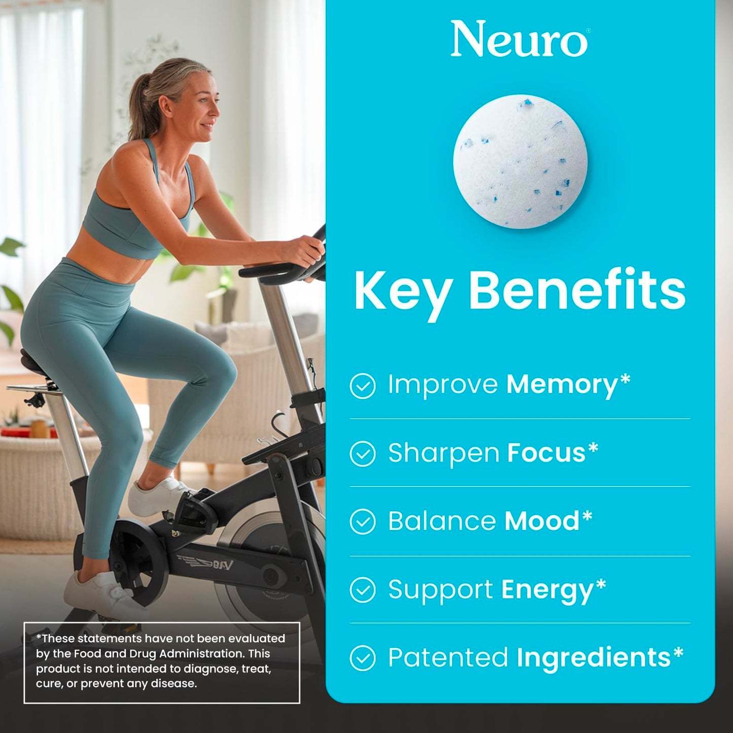 Neuro Memory & Focus Gum - Nootropic Gum with Vitamin B12, Vitamin B6, L-Theanine & Ginseng Extract - Natural Brain Support Supplement - Vegan, Caffeine & Sugar Free Chews - Peppermint, 90 ct NeuroBuy Supplements Australia