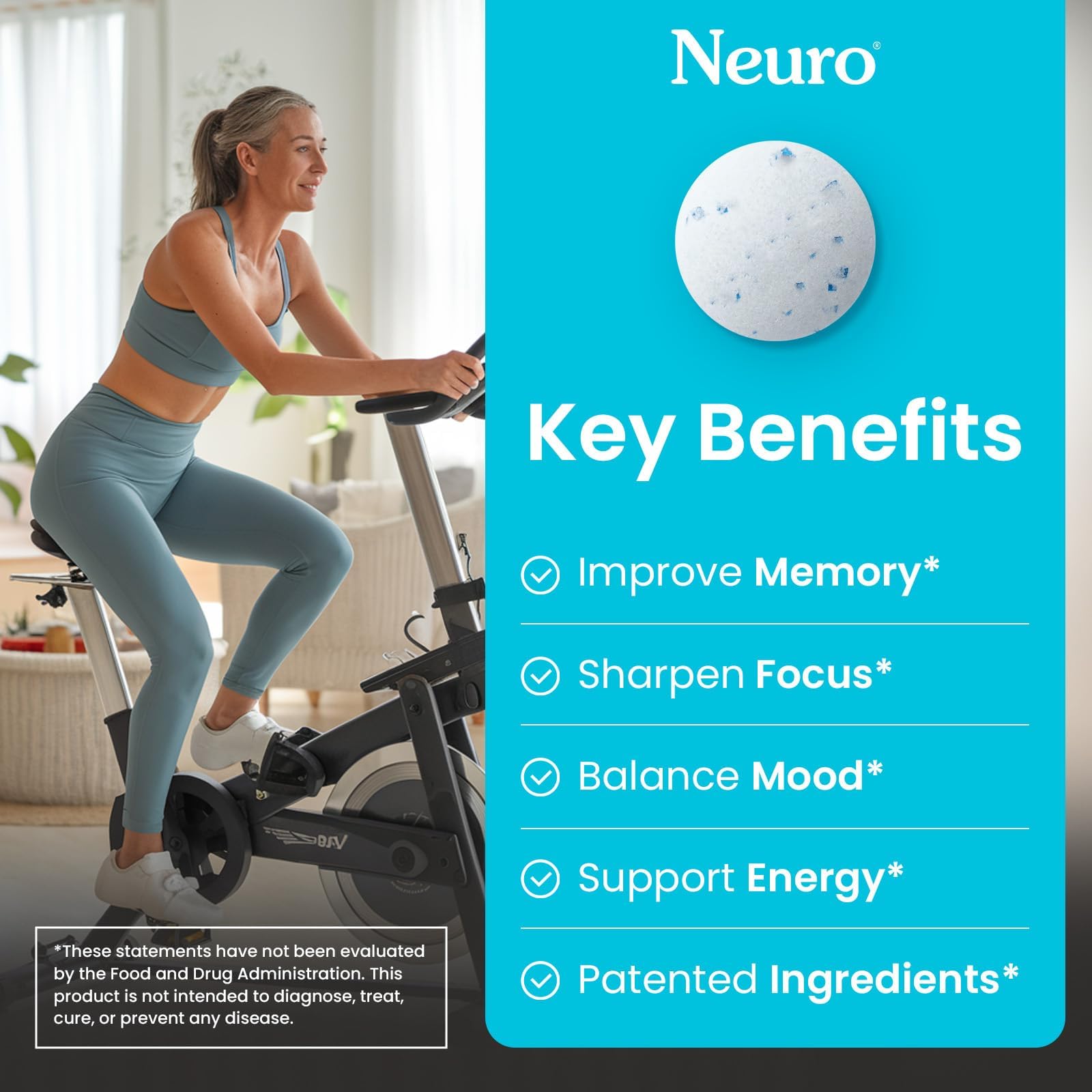 Neuro Memory & Focus Gum - Nootropic Gum with Vitamin B12, Vitamin B6, L-Theanine & Ginseng Extract - Natural Brain Support Supplement - Vegan, Caffeine & Sugar Free Chews - Peppermint, 90 ct NeuroBuy Supplements Australia