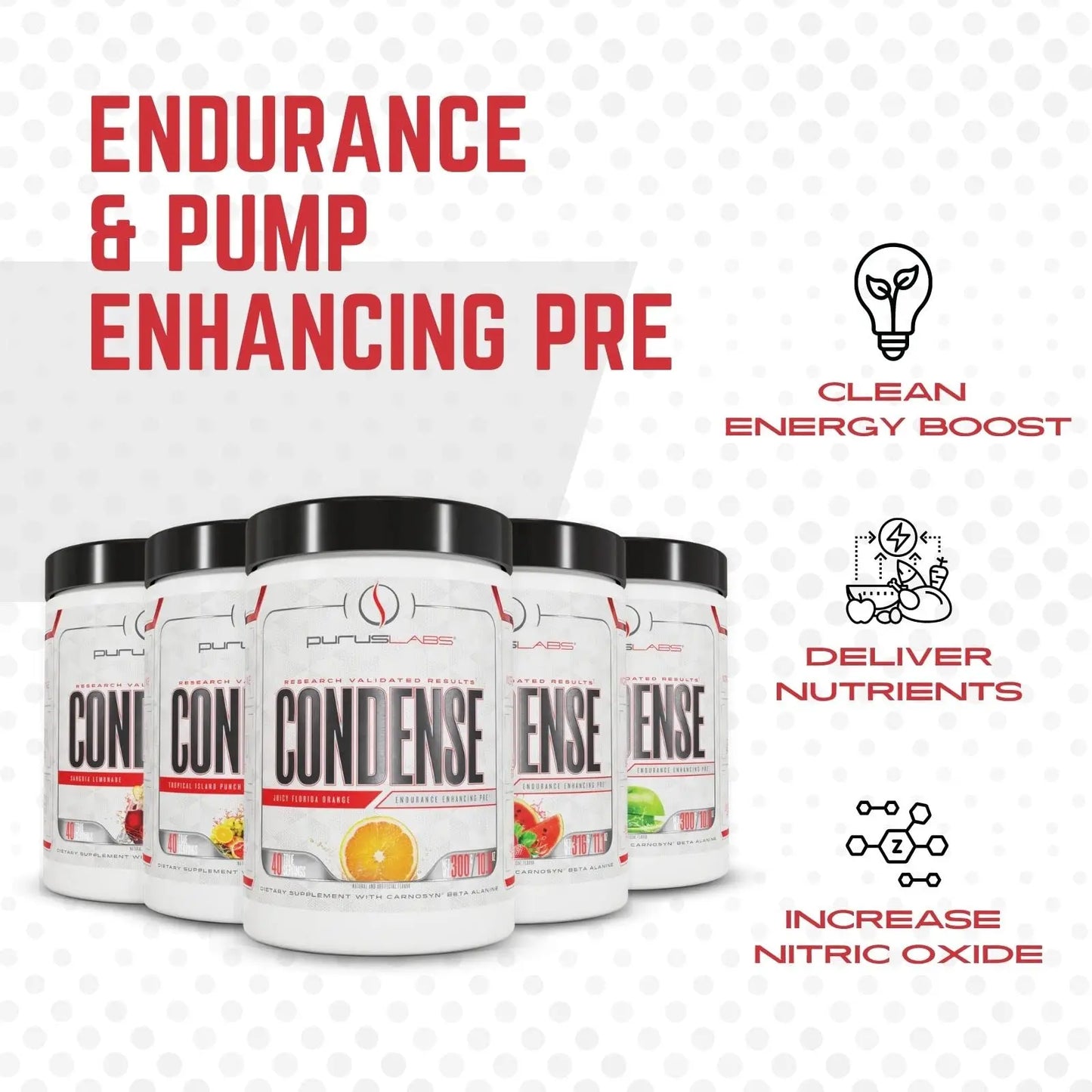 Purus Labs CONDENSE PreWorkout Powder, 40 Servings (Crisp Green Apple) Purus Labs