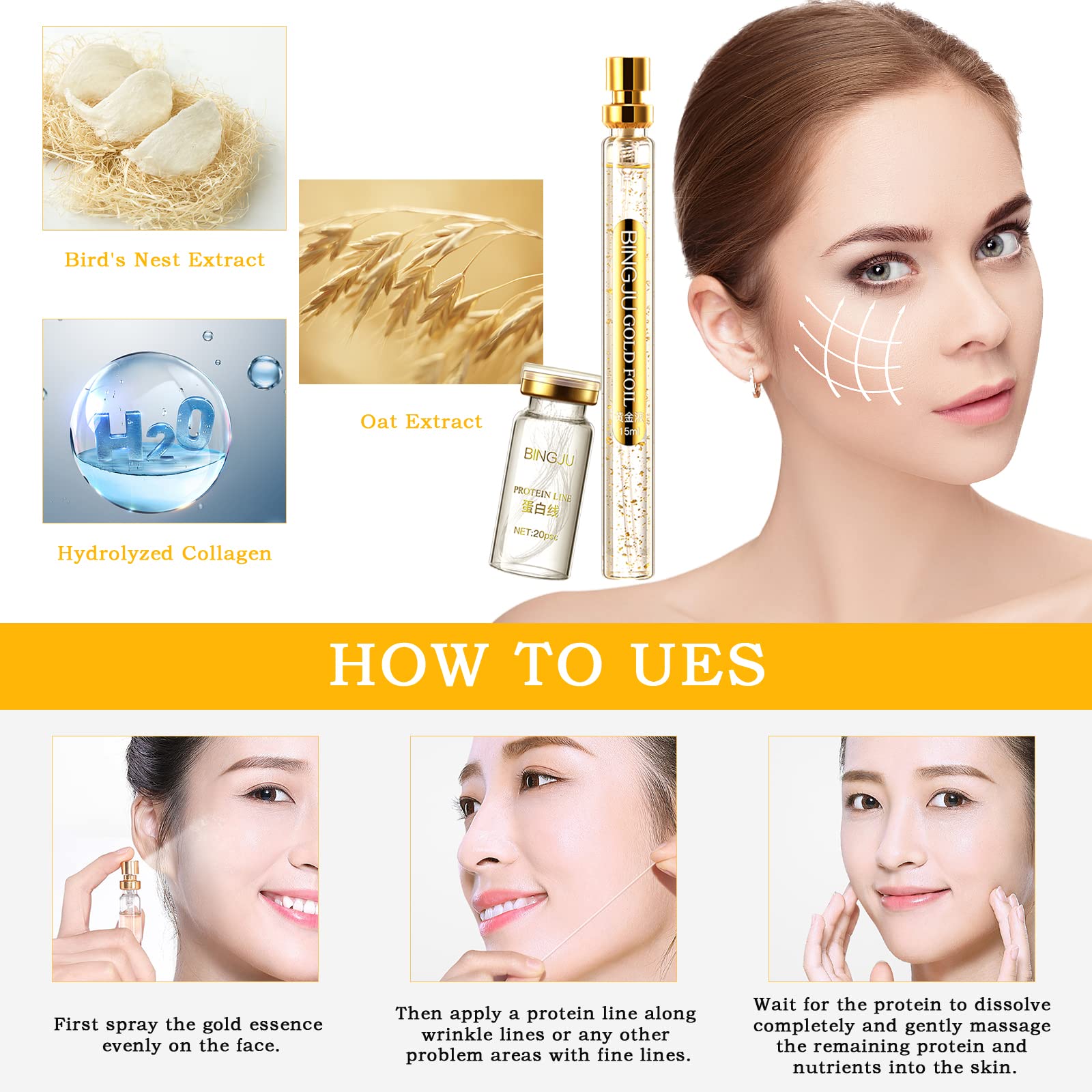 Instalift Korean Protein Thread Lifting Set, Absorbable Collagen Threads for Face Lift, Soluble Protein DRTRUBuy Supplements Australia