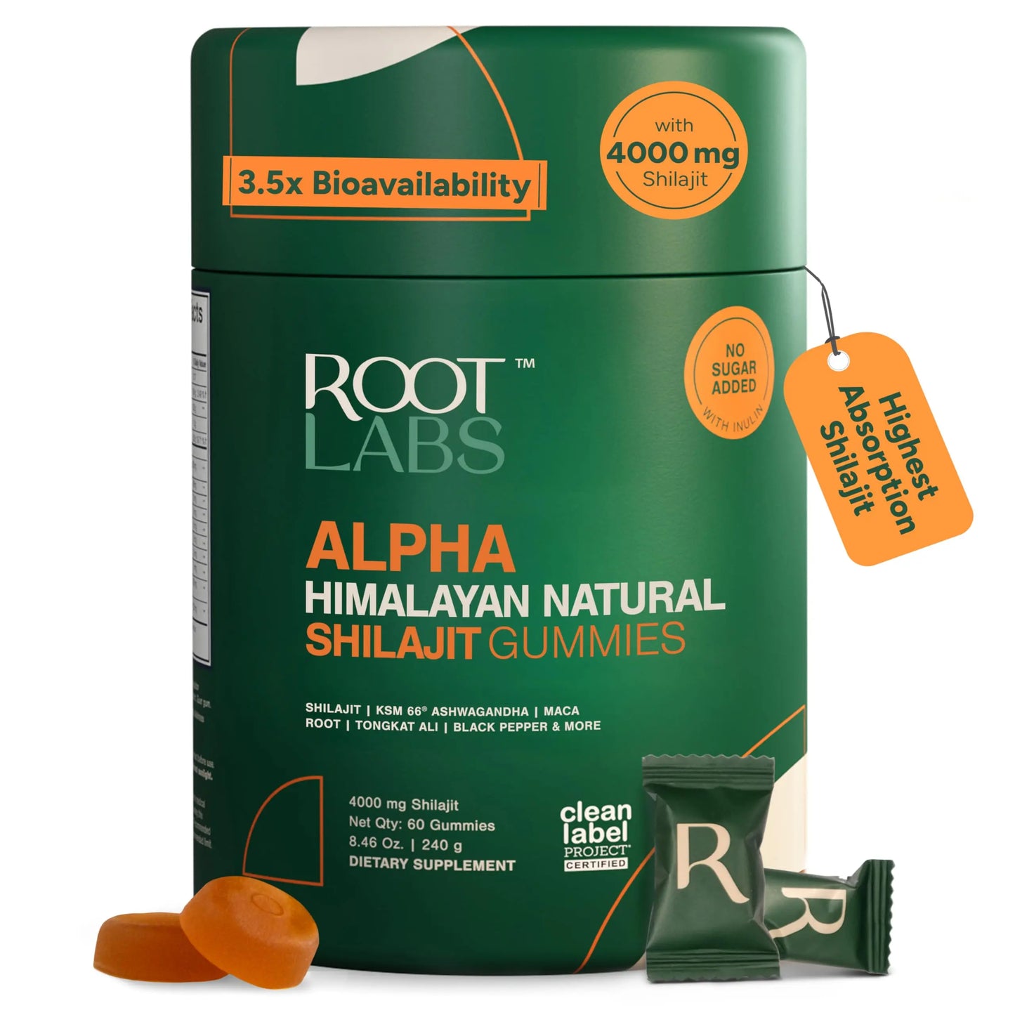 ROOT LABS 10-in-1 Alpha Shilajit Gummies | 4000 mg Pure Himalayan Shilajit with Tongkat Ali & Maca Root | Shilajit for Men & Women | ShilAbsorb Bioavailability Tech ROOT LABS