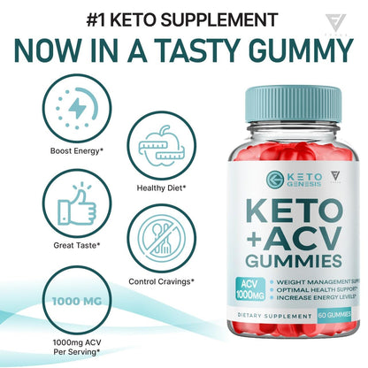 (2 Pack) Keto Genesis Keto ACV Gummies Advanced Weight Loss, Ketogenesis Keto Fyvus