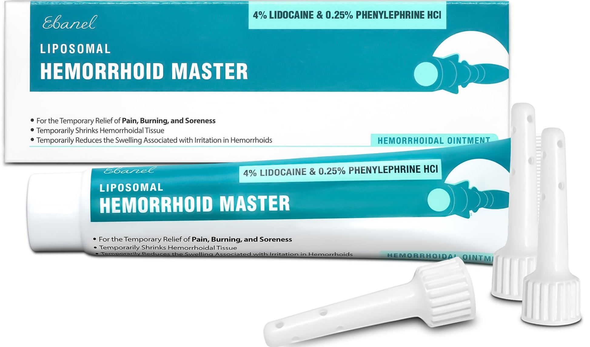 Ebanel 4% Lidocaine Hemorrhoid Treatment Ointment with Phenylephrine, Witch Hazel, Vitamin B6, Zinc Oxide, Frankincense, External and Internal Hemorrhoids Treatment Burn Itch Pain Relief Anal Cream Ebanel buy supplements Au