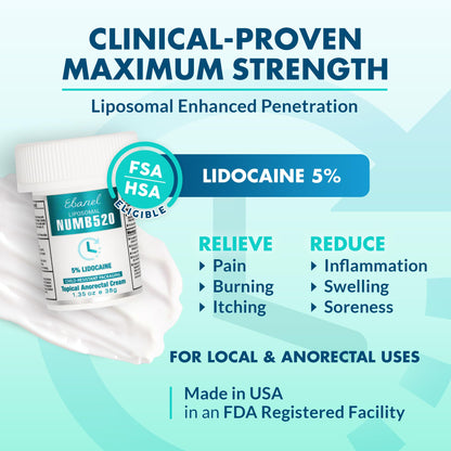 Ebanel Set of 5% Lidocaine Numbing Cream and 5% Lidocaine Spray Pain Relief Numbing Spray for Skin, Maximum Strength Topical Anesthetic to Numb Pain Burn Itch for Local and Anorectal Uses Ebanel buy supplements Au