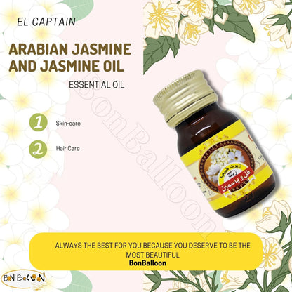 1 Pack Pure & Natural Jasmine Oil Cold Pressed El Captain Elcaptain Natural Concentrated Crude bonballoon