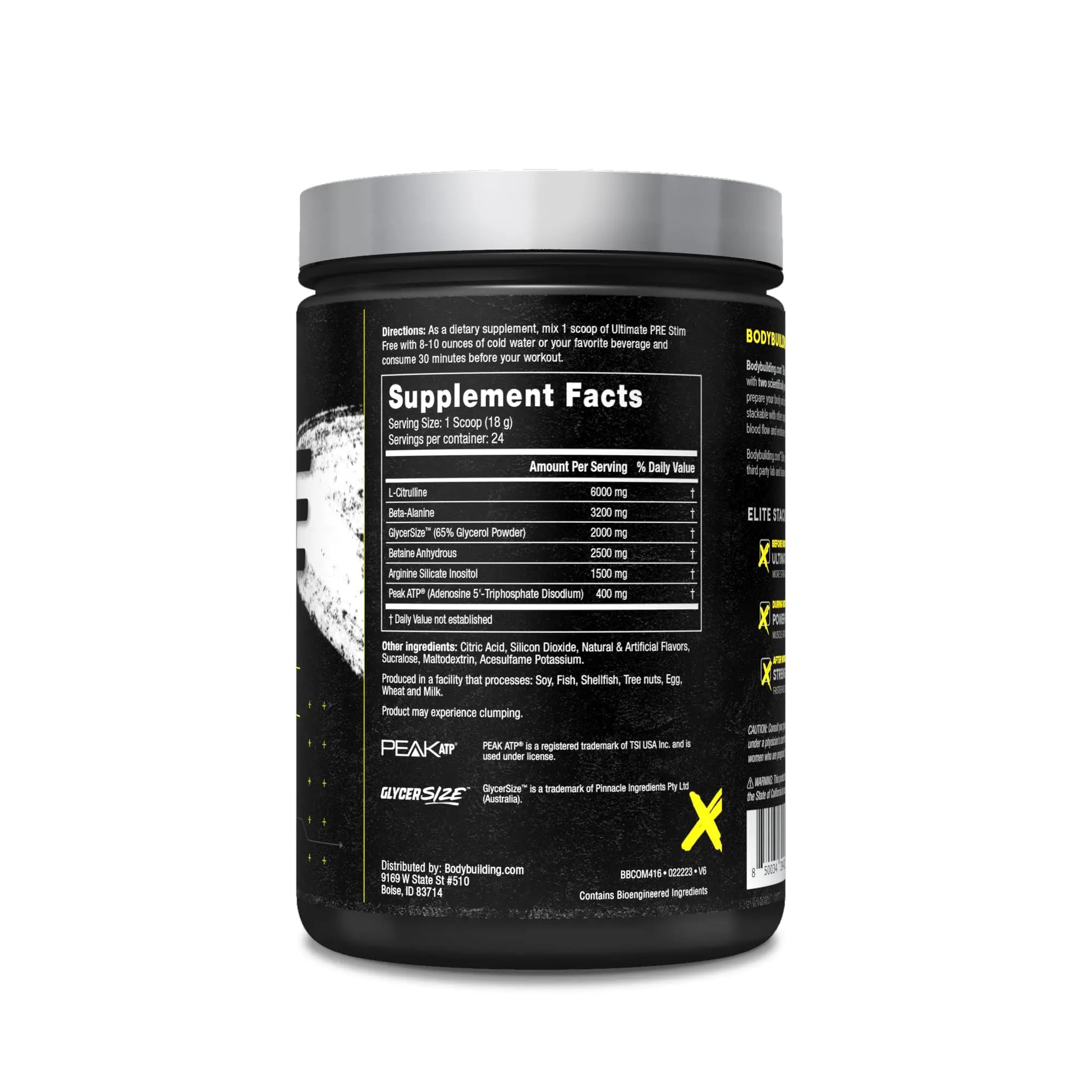 B BODYBUILDING.COM Elite Ultimate PRE Stim Free Rocket Pop B BODYBUILDING.COM
