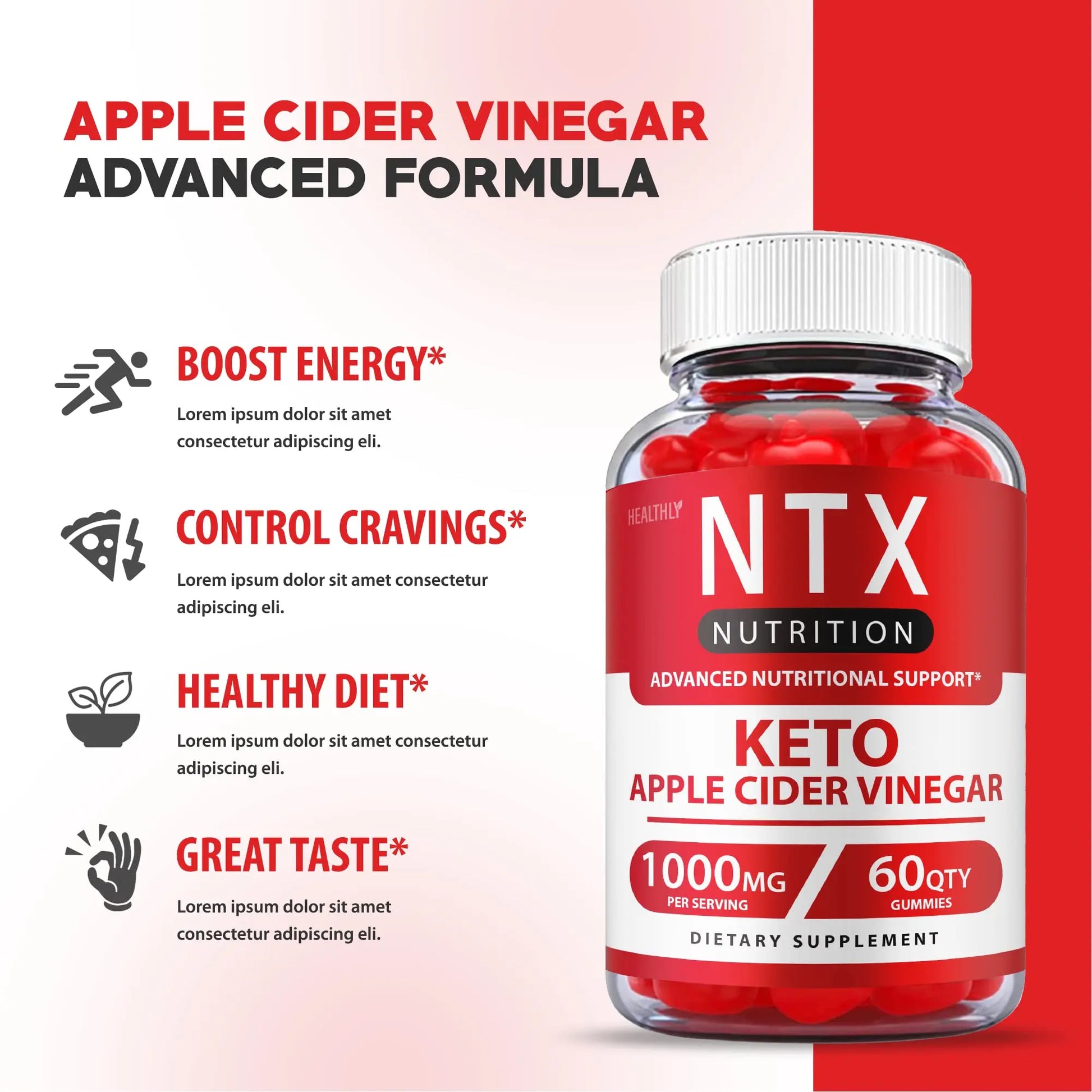 (3 Pack) NTX Keto Gummies Max Strength Ntx Keto Acv Gummies Advanced, Ntx Nutrition Healthly