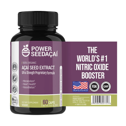 POWER SEEDAÇAÍ New Patented Nitric Oxide Supplement -Increase Blood Flow & Circulatio POWER SEEDAÇAÍ