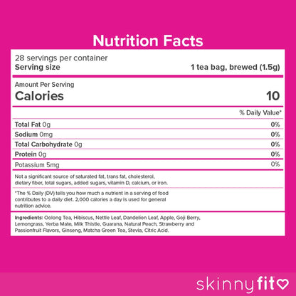 SkinnyFit Detox Tea: All-Natural, Laxative-Free, Supports A Healthy Weight