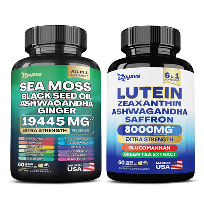 Zoyava Sea Moss 16-in-1 and Lutein 6-in-1 Bundle Zoyava