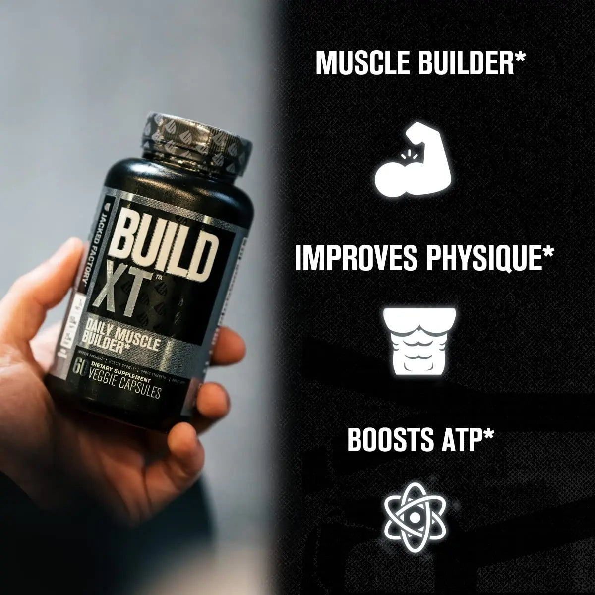 Jacked Factory Nitrosurge Pre-Workout in Cotton Candy & Build XT Muscle Building Bundle Jacked Factory