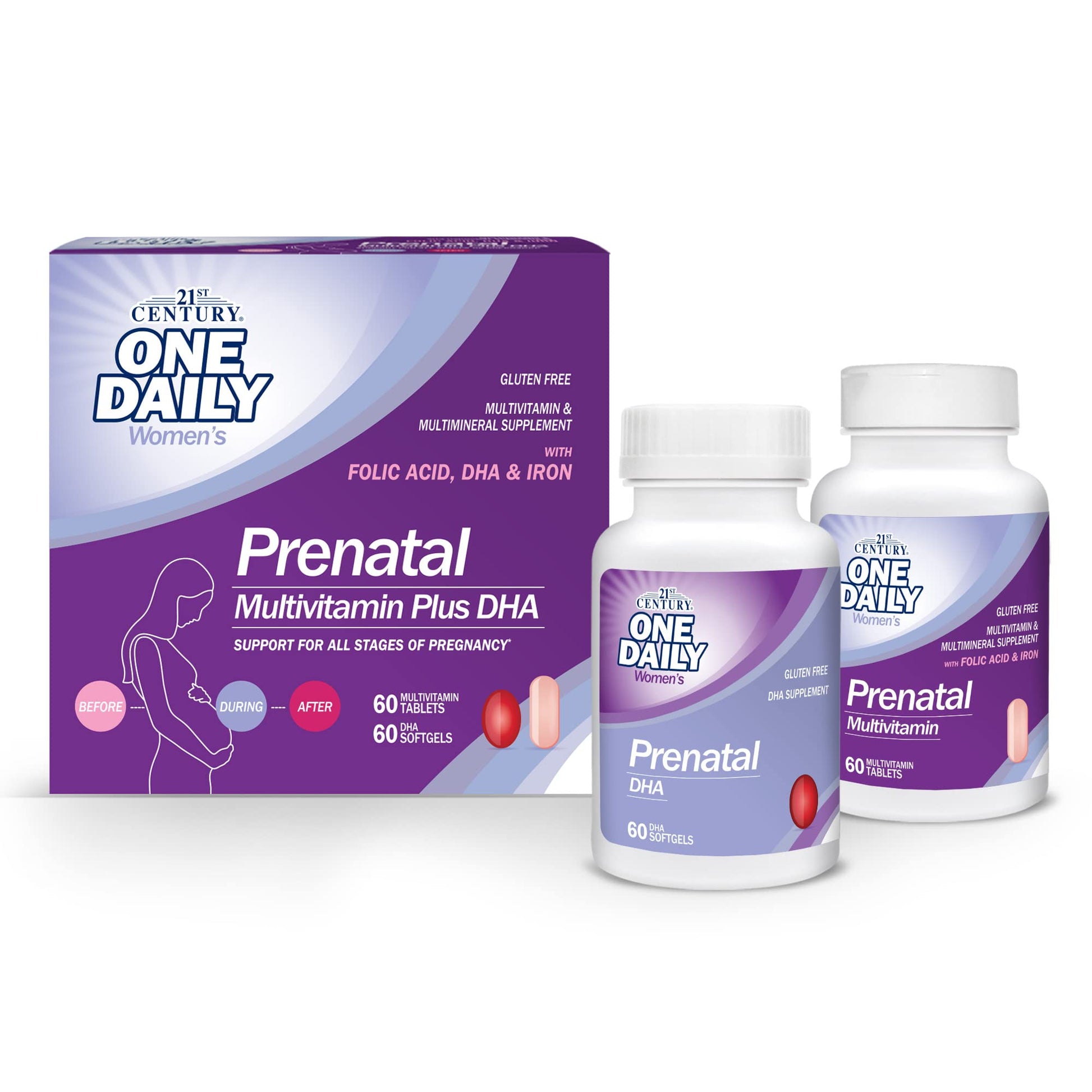 21st Century Prenatal with DHA, Tablets and Softgels, 120 Count 21st Century