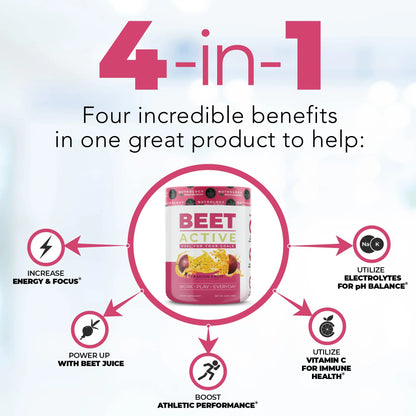 Nutrology Beet Active, Natural Pre-Workout Powder, Supports Energy, Endurance & Nitric Nutrology