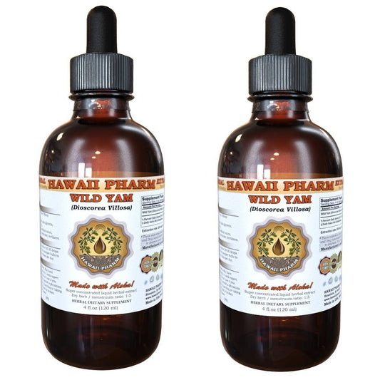 Wild Yam Liquid Extract, Wild Yam (Dioscorea Villosa) Tincture 2x4 oz HawaiiPharm